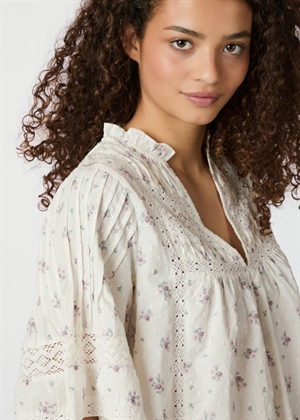 Siama dobby flower bluse Neo Noir 
